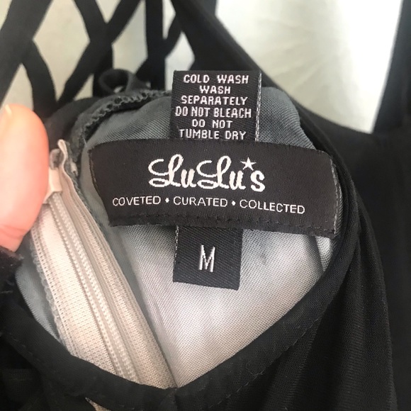 Lulu’s Dip Dye Ombré Maxi Dress with Lattice Back Detail, Size M - Picture 7 of 7